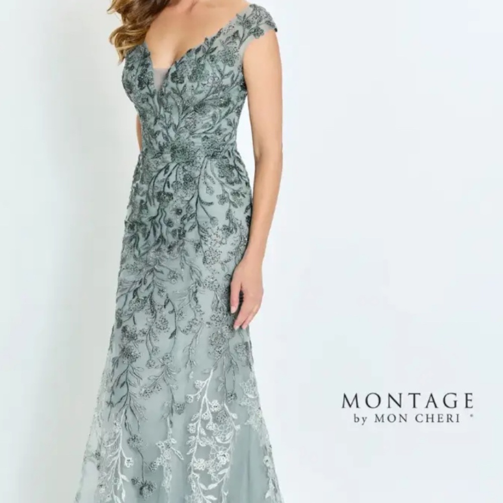 *NEVER WORN!* - Montage by Mon Cheri Style M522 / Color: Sage / Size: US 6